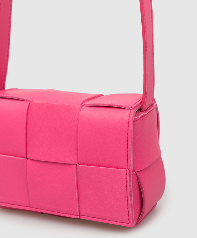 Bottega Veneta Розовая кожаная сумка-мини Cassette 666688VMAY1 изображение 5