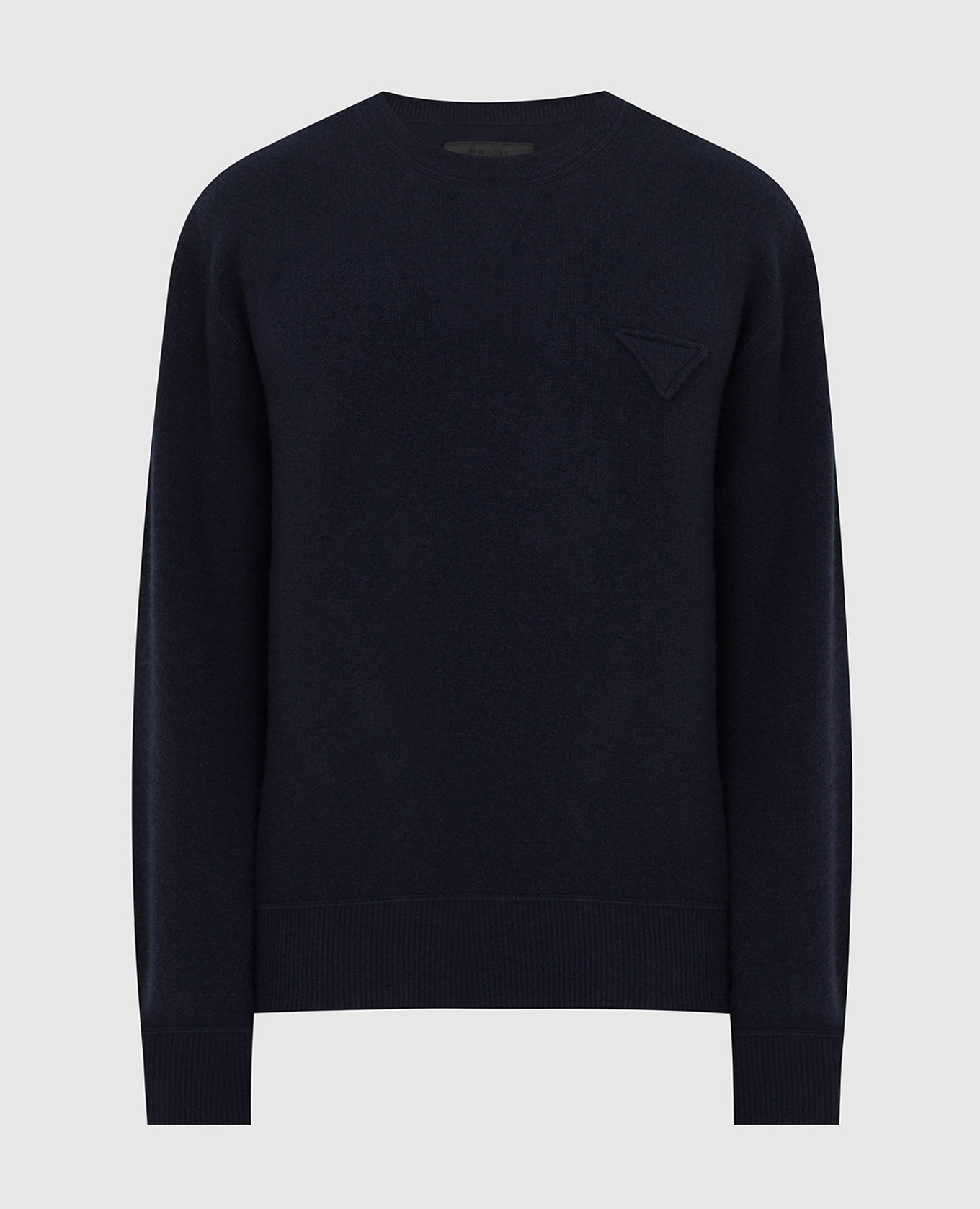 Темно-синий свитер из шерсти и кашемира Prada