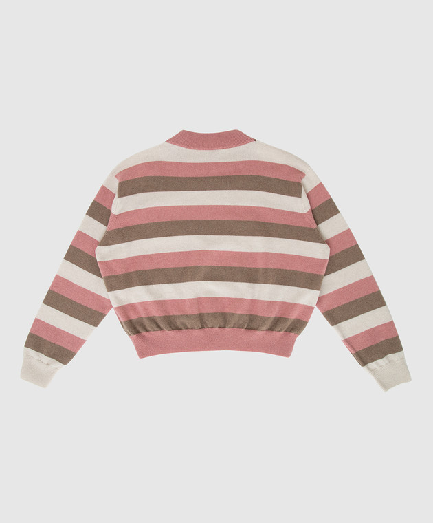 Brunello Cucinelli Детский свитер из шерсти, кашемира и шелка B16M15010C изображение 2