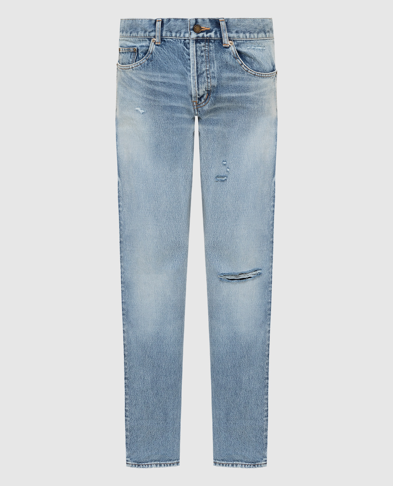 

Джинсы с прорехами Saint Laurent, Голубой, Джинсы