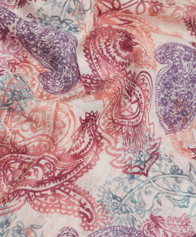 Loro Piana Платок из кашемира и шелка с узором F3FAG0679 изображение 3