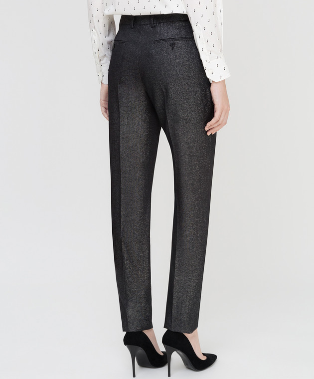 Saint Laurent Черные брюки из шерсти 517819 изображение 4