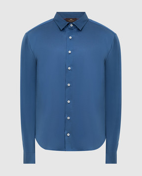 Enrico Mandelli Синяя рубашка PCAMIC4728