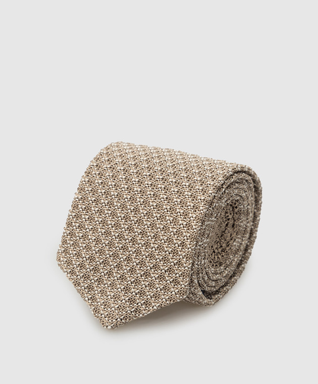 Stefano Ricci Children's beige patterned silk tie YCRMTSR8189