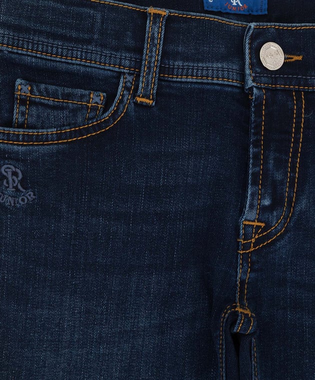 Stefano Ricci Дитячі темно-сині джинси з ефектом потертості YST64010801599 зображення 3