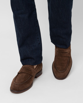 Loro Piana Коричневые замшевые лоферы LP City Walk FAI7571