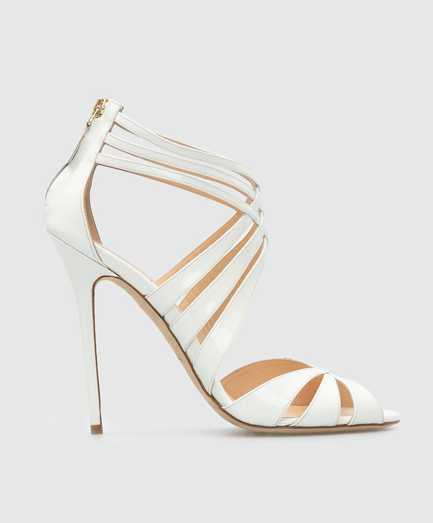 Cerasella White leather sandals ASTER120