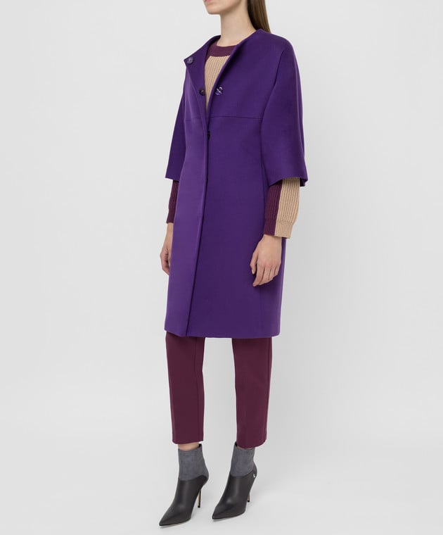 Heresis Фіолетове пальто з вовни J50100SLIMG300 зображення 3
