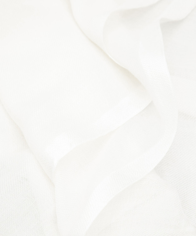 Loro Piana Светло-бежевый палантин из кашемира и шелка F3FAI0704 изображение 3