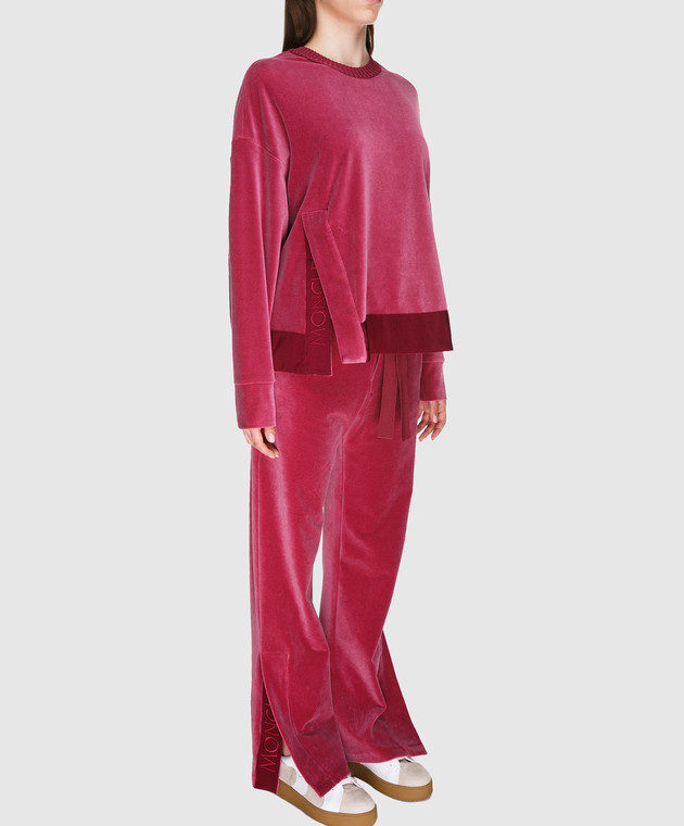 Moncler Рожеві оксамитові штани 87738 зображення 2