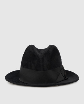 Peserico Чорний капелюх з хутра S36087C009850