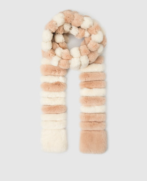 Giuliana Teso Пудровый шарф из меха кролика 54AFH670