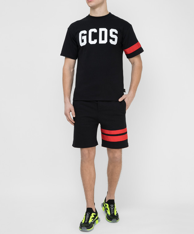 GCDS Черная футболка CC94M021004 изображение 2