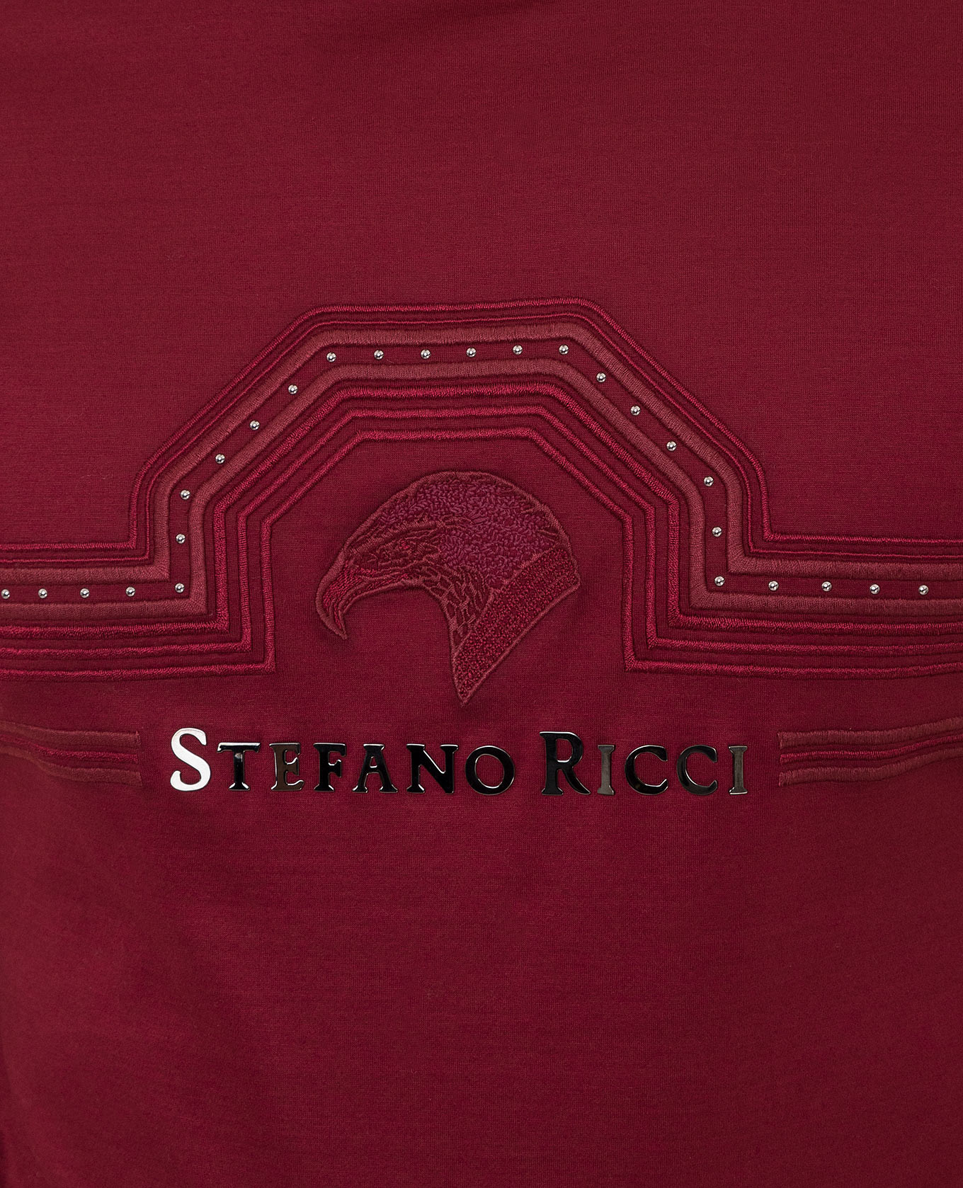 Stefano Ricci Бордовая футболка с логотипом MNH1401270TE0001 изображение 5