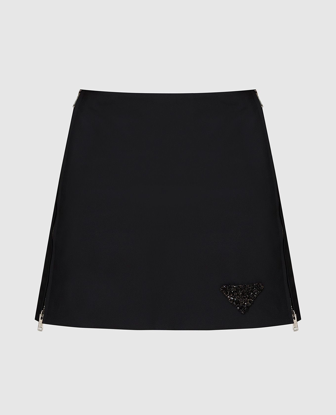 

Юбка мини Re-Nylon с кристаллами, Черный, Юбки-а-силуэта