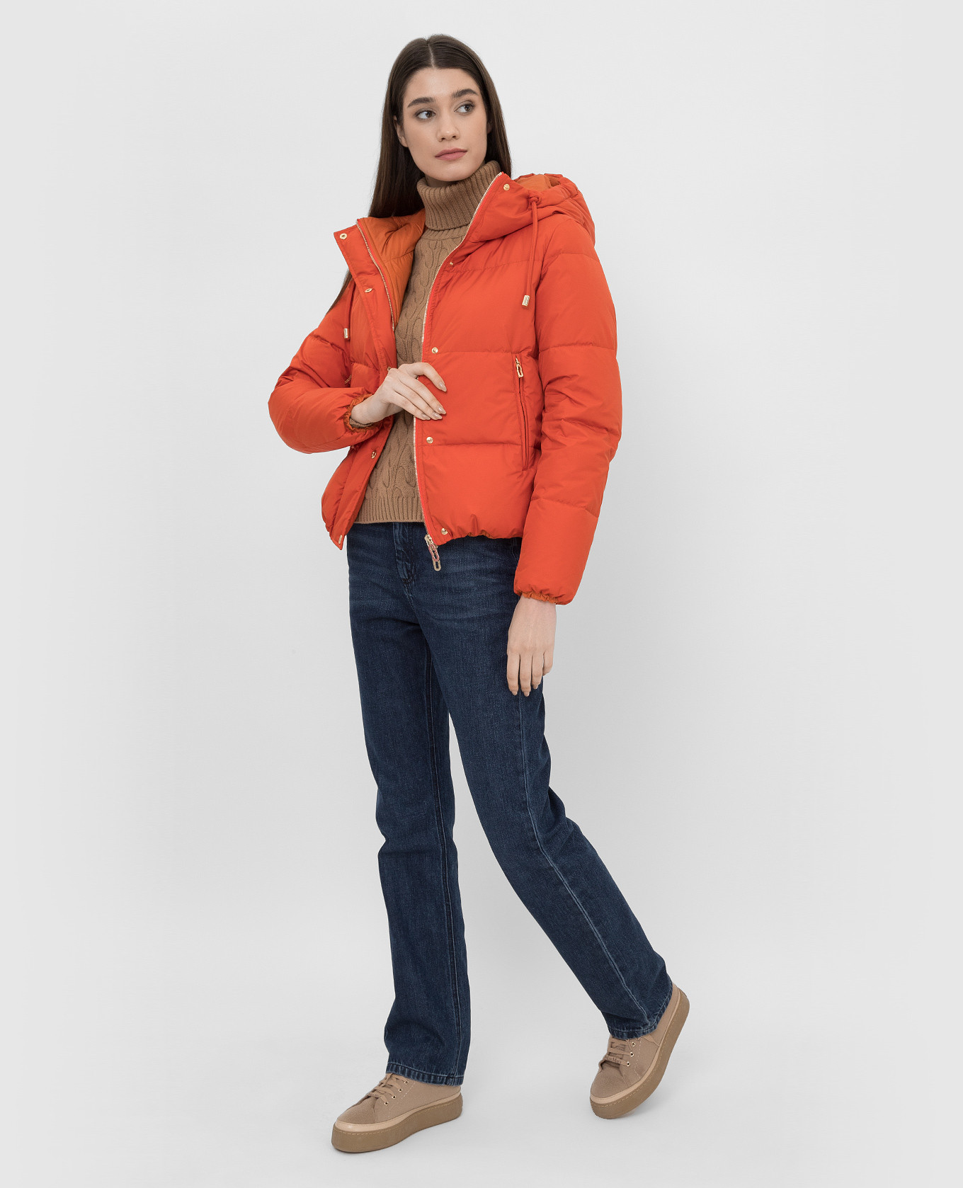 Stilnology Оранжевая пуховая куртка 45T503SPRINT изображение 2