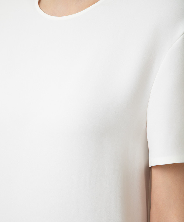 Valentino Светло-бежевая блуза из шелка VB3AE5H51MM изображение 5
