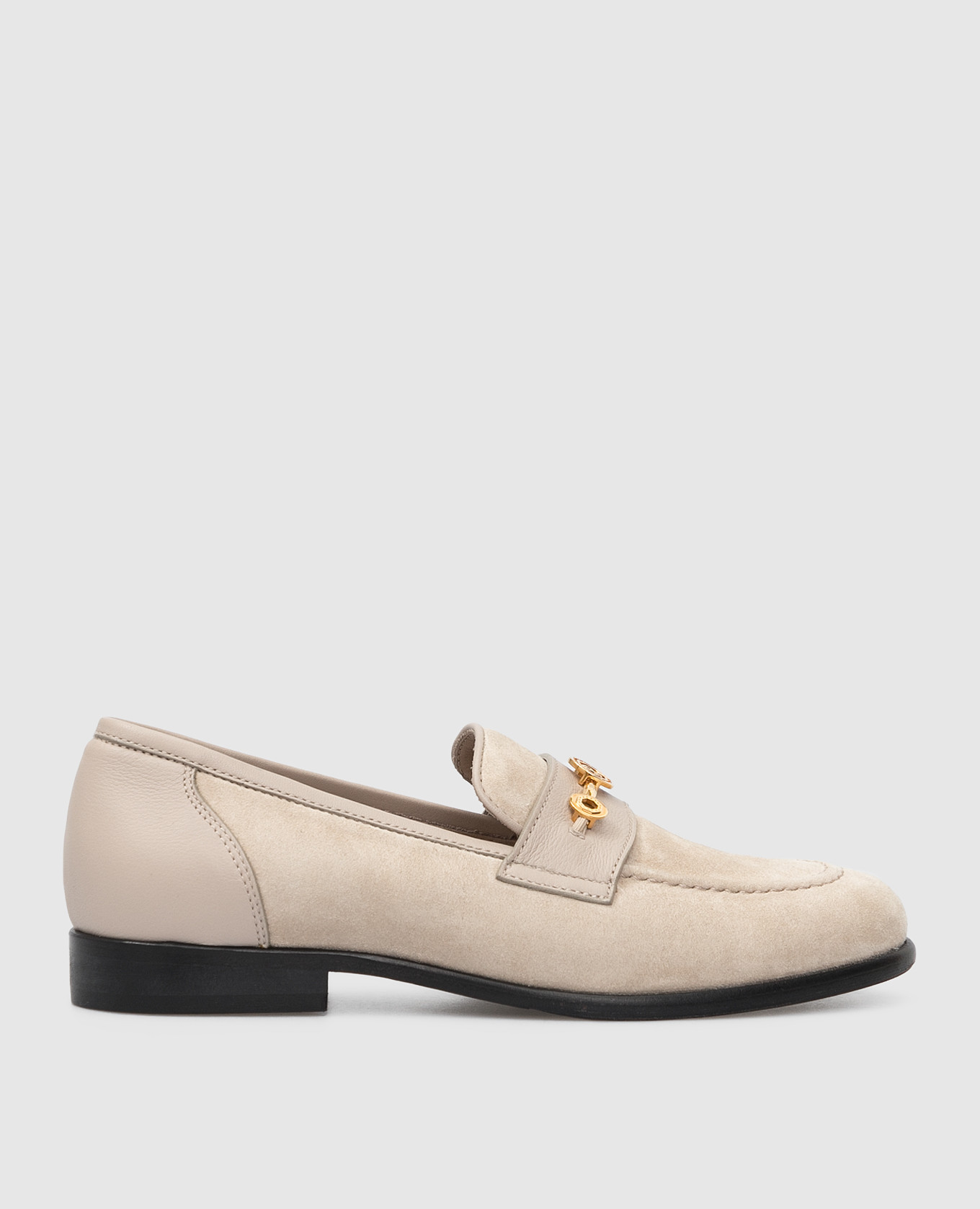 Baby Beige Suede Loafers