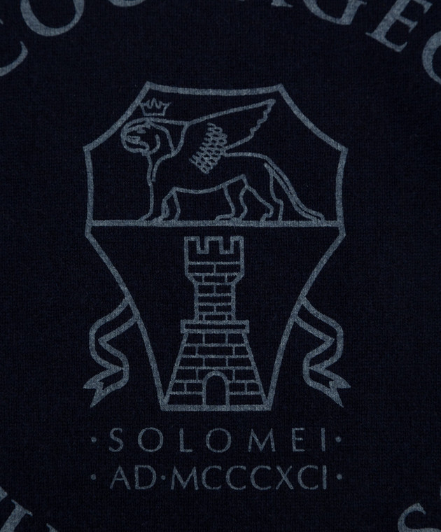 Brunello Cucinelli Детский темно-синий джемпер из кашемира B2211930B изображение 3