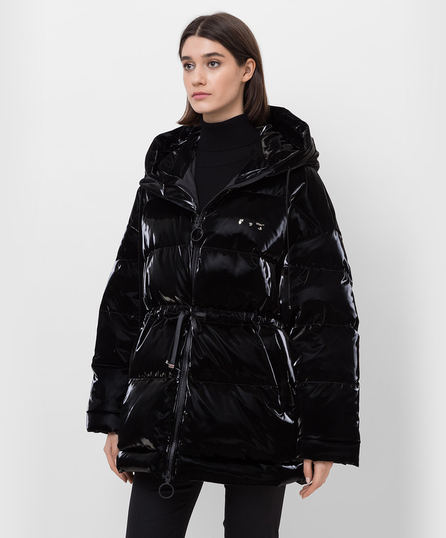 Off-White Черная пуховая куртка OWED002F21FAB001 изображение 3