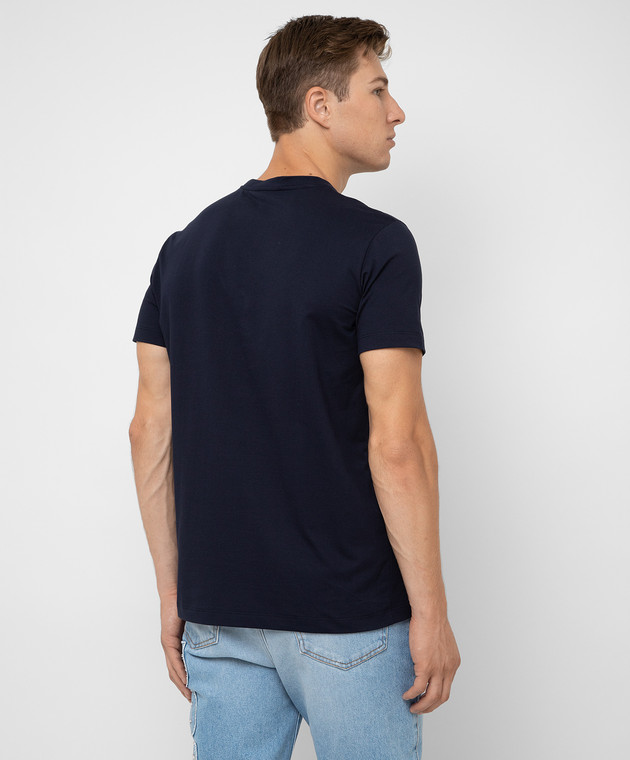 Peserico Темно-синя футболка з принтом R55000J0Q700069 зображення 4