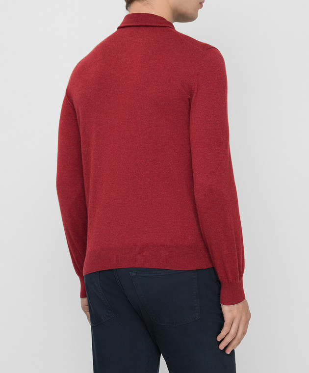 Brunello Cucinelli Красное поло из кашемира M2Q00124 изображение 4