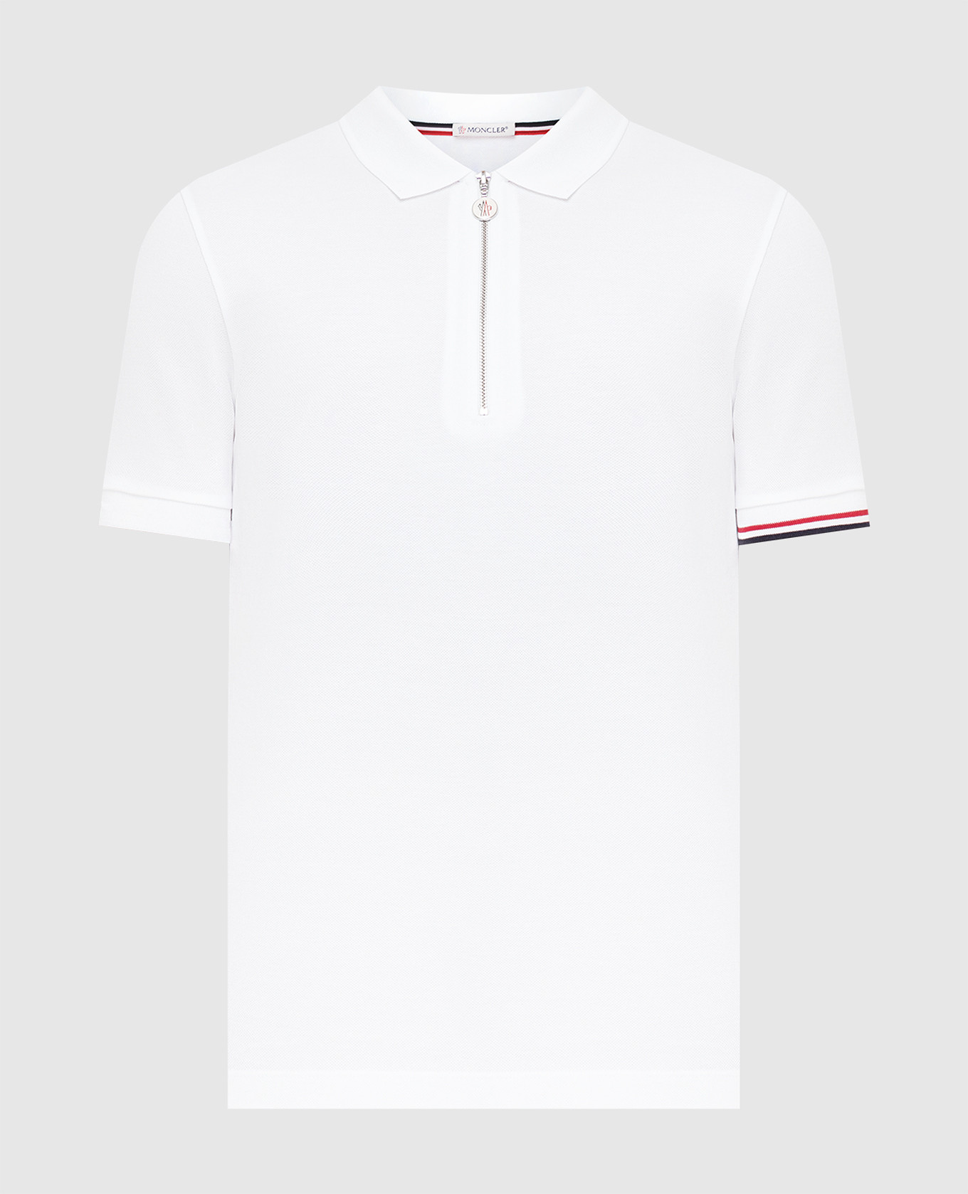 

Поло на молнии Moncler, Белый, Поло