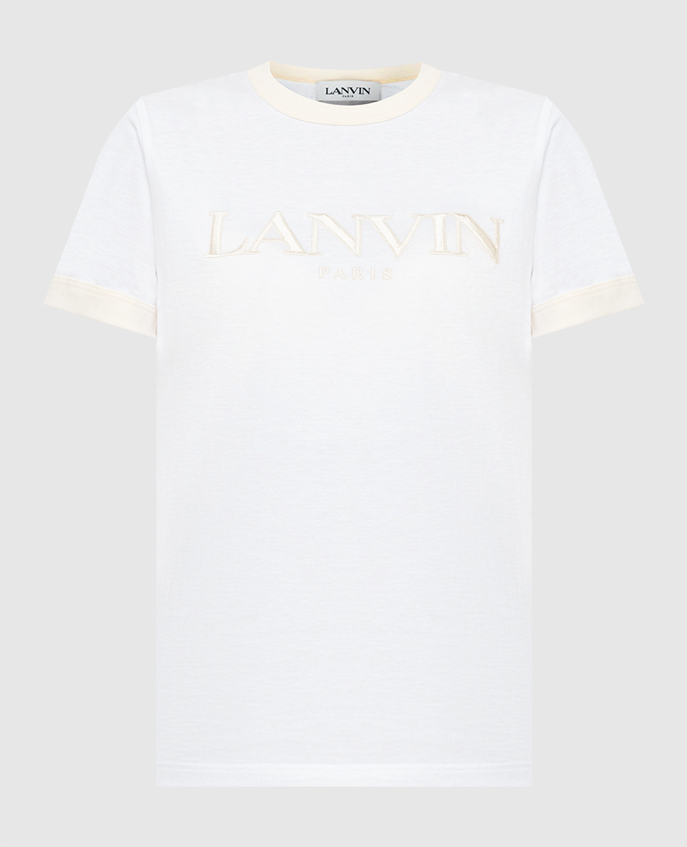 

Футболка с вышивкой логотипа Lanvin, Белый, Футболки