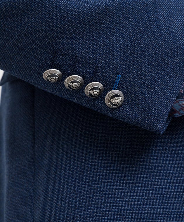 Florentino Темно-синий пиджак из шерсти 120925010301 изображение 5