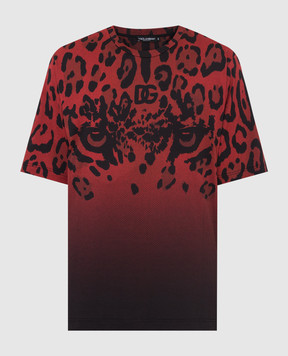 Dolce&Gabbana Футболка з леопардовим принтом G8OA4THI7P4