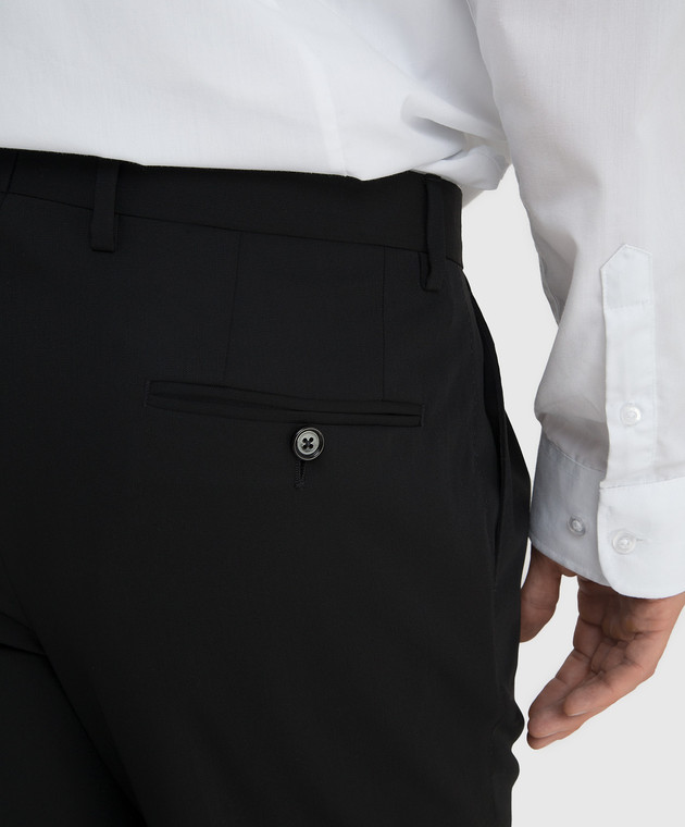 Dolce&Gabbana Черные брюки из  шерсти GY6UETFU2KF изображение 5