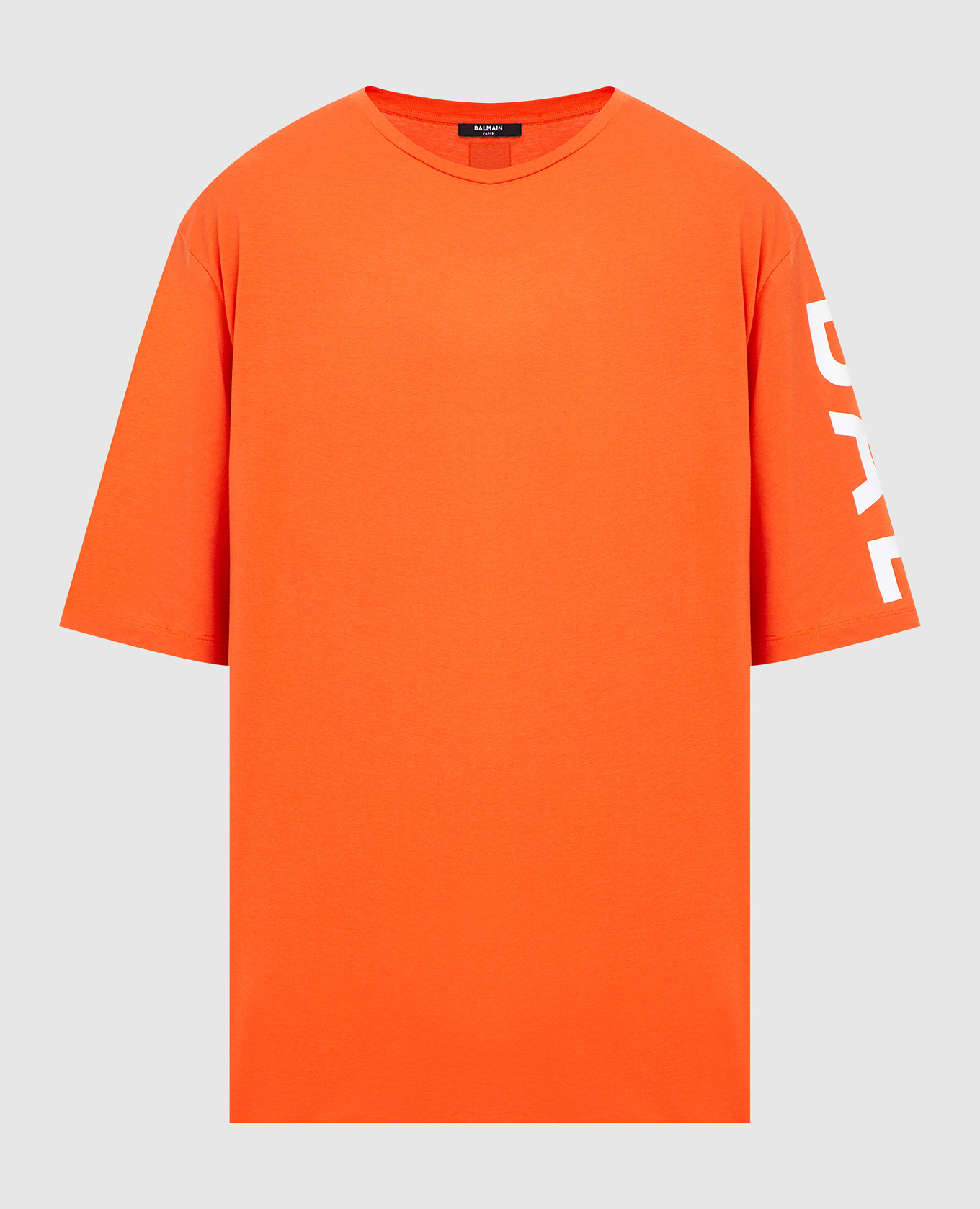Оранжевая футболка oversize с логотипом