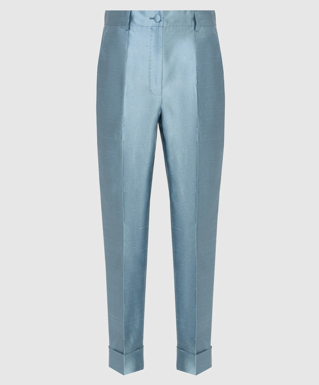 Dolce&Gabbana Синие брюки из шелка FTBVMTFU1L5