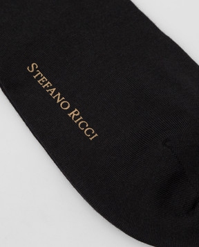 Stefano Ricci Чорні шкарпетки з вовни C001UN0006C001UN