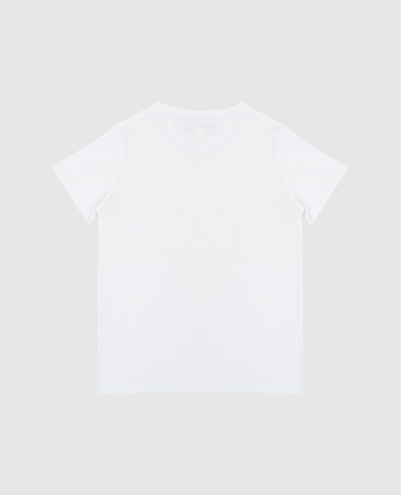 Stefano Ricci Детская белая футболка с логотипом и вышивкой YNH1100370803 изображение 2