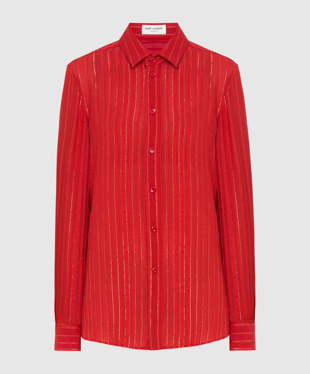 Saint Laurent Червона блуза з шовку 395733