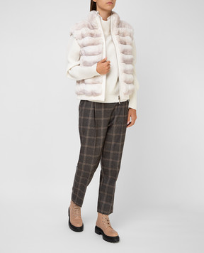 Florence Mode Світло-бежевий жилет з шиншили 20N02C