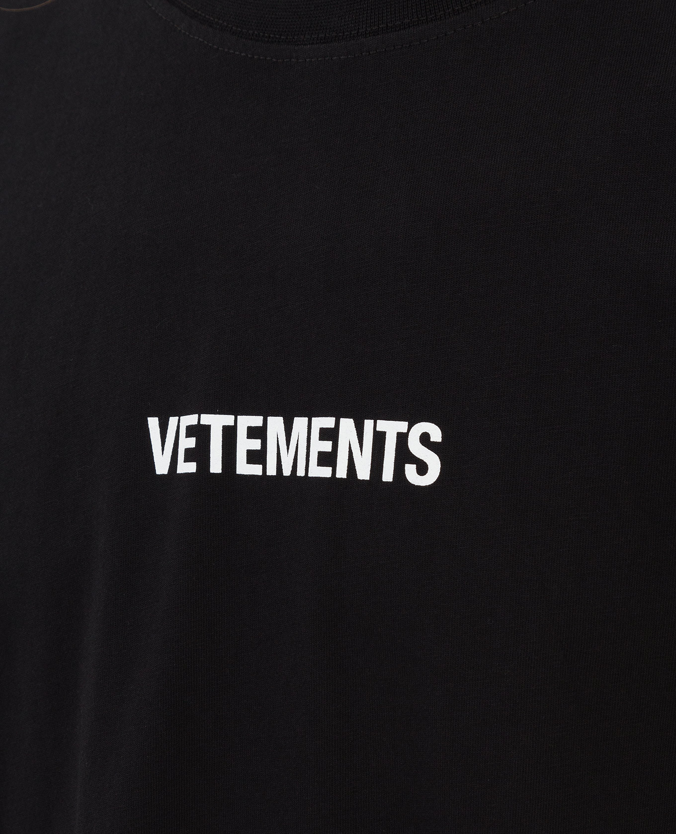 Vetements Черная футболка с логотипом UE52TR120Bw изображение 5