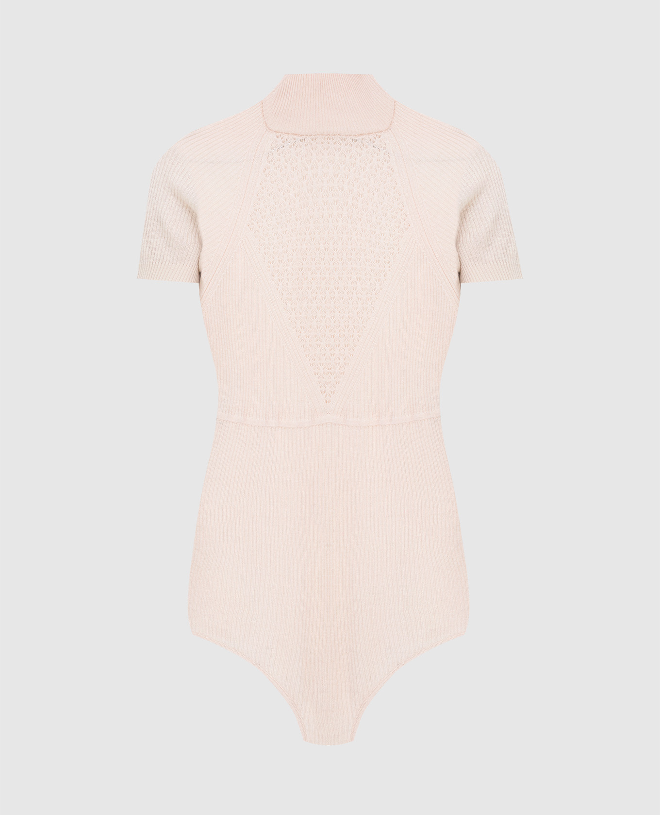 

Персиковое боди с ажурным узором, Персиковый, Боди