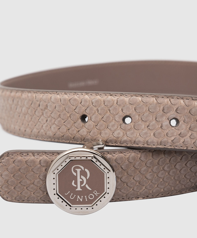 Stefano Ricci Children's beige python leather belt Y301PNC475P image 3