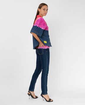Versace Jeans Couture Джинси-слім з ефектом тай-дай 71HAB5K0DW00901D
