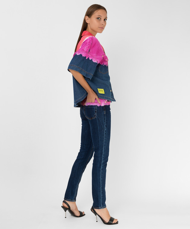 Versace Jeans Couture Джинси-слім з ефектом тай-дай 71HAB5K0DW00901D зображення 2