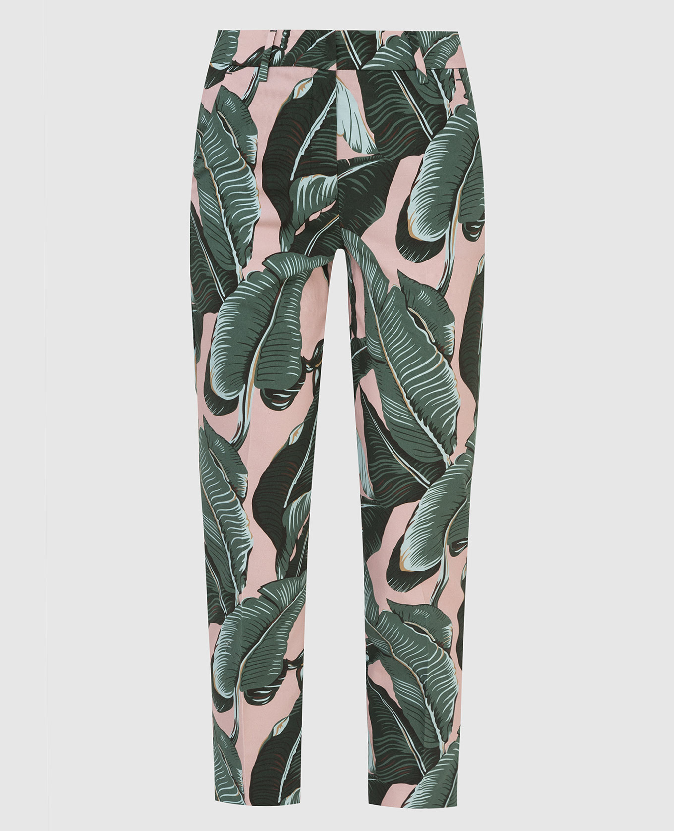 

Брюки с тропическим узором Max Mara Weekend, Зеленый, Повседневные брюки casual