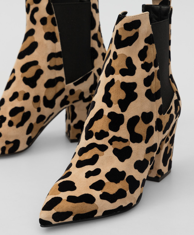 Sergio Rossi Замшевые ботинки в леопардовый принт A85760MCAS22 изображение 5
