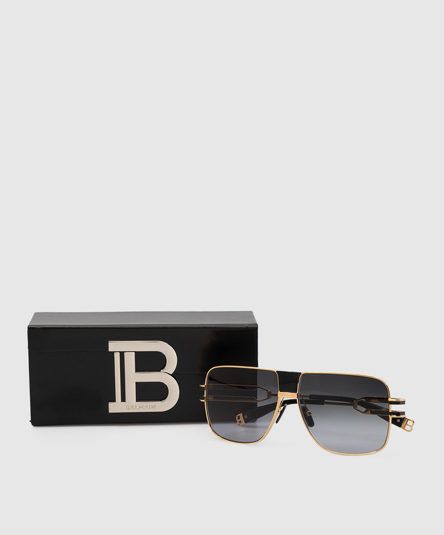 Balmain Черные солнцезащитные очки BPS103A60 изображение 6