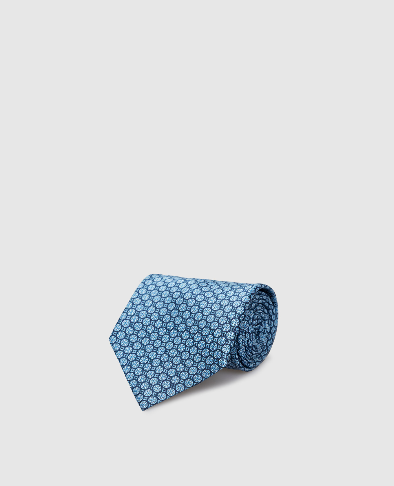 Темно-синий галстук ручной работы из шелка