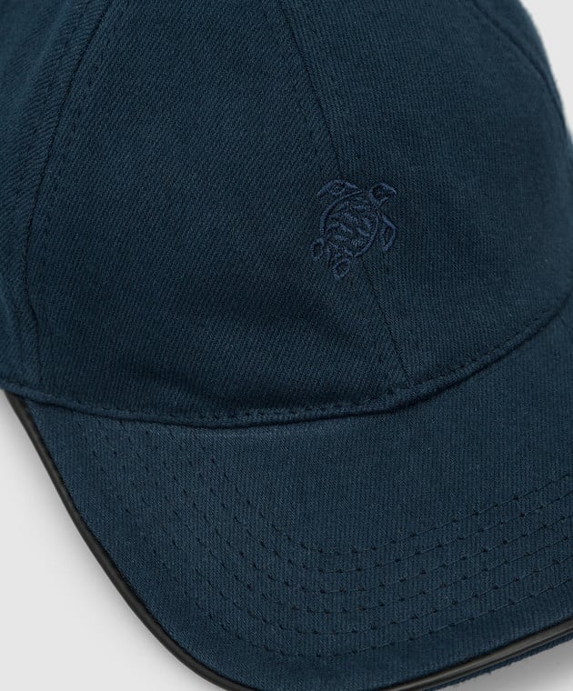 Vilebrequin Темно-синя кепка з вишивкою емблеми логотипу CPIH0400w зображення 4