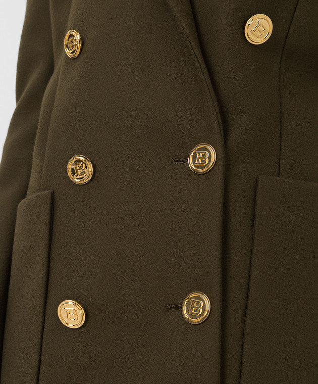 Balmain Двубортное пальто из шерсти WF0SH010W142 изображение 5