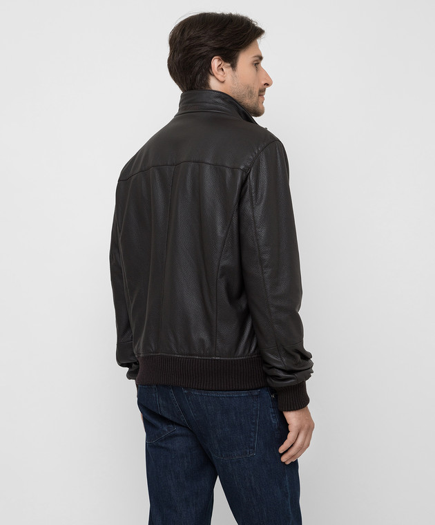 Enrico Mandelli Чорна куртка зі шкіри оленя A3T1025602 зображення 4