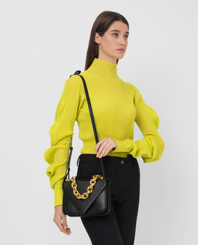 Bottega Veneta Черная кожаная сумка-мессенджер Mount 667399V12J0